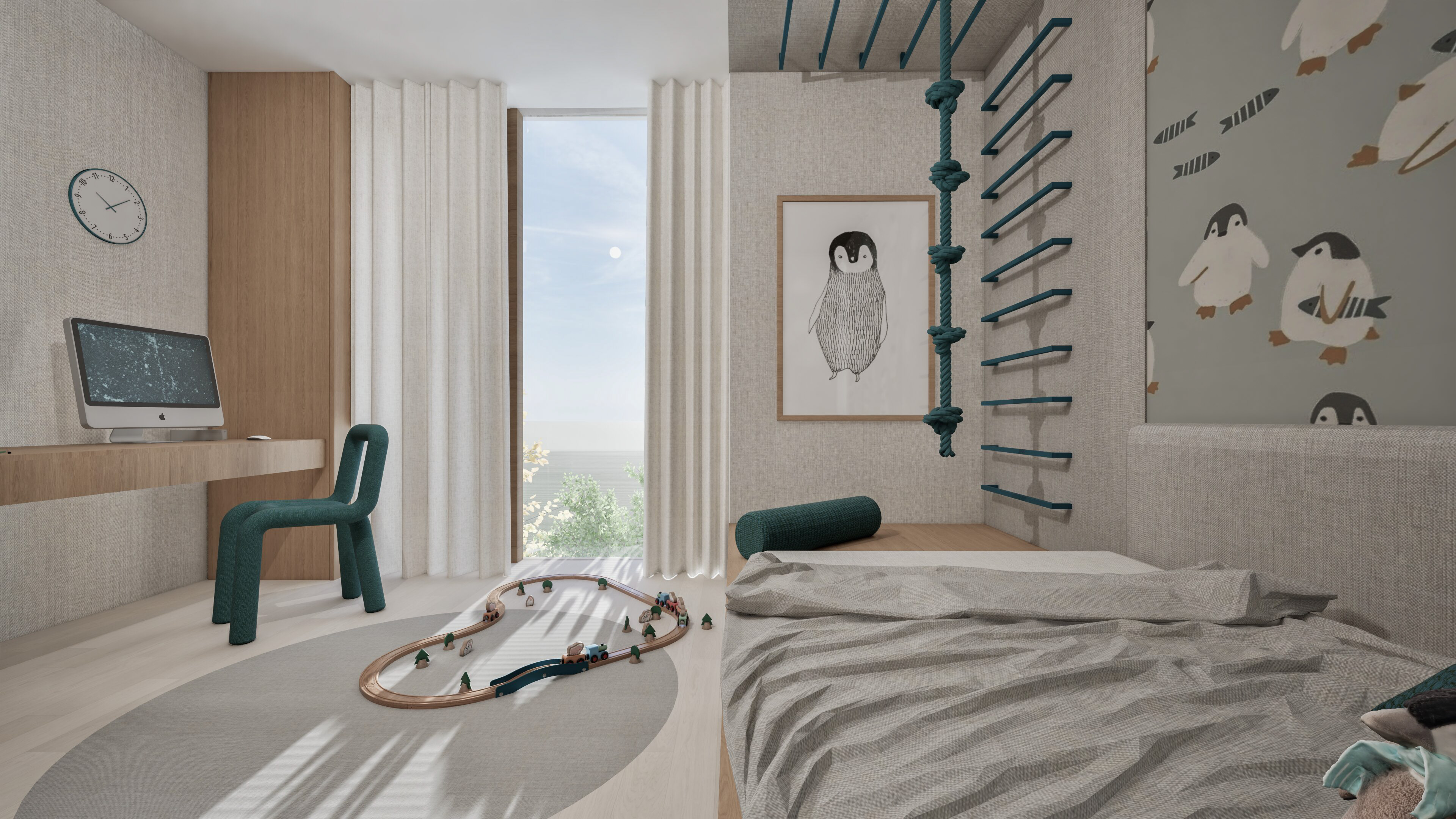 Pokoj s tučňáky — celkový pohled